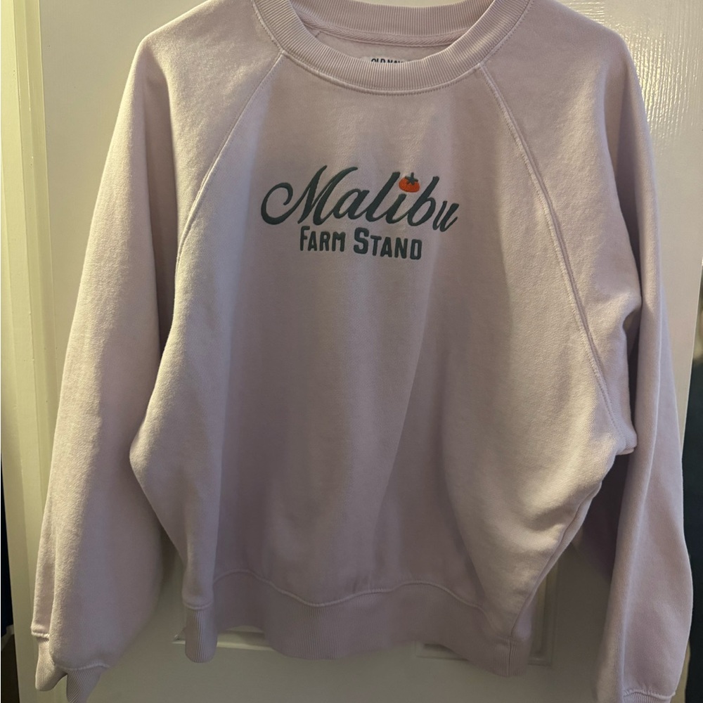 Old Navy So Comfy Embroidered Sweatshirt Medium Lavender - Picture 2 of 3